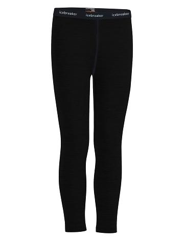 Icebreaker Merino 200 Oasis Thermal Lasten Leggingsit Mustat | FI 1935ILHS